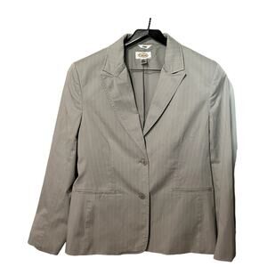 Talbots Women's Plus Size 16 Button Business Office Pinstripe Blazer Jacket